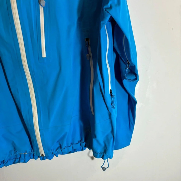 LAND’S END Sz XL Petite Zip Up Venting Drawstrings Hooded Windbreaker Jacket - Picture 3 of 14